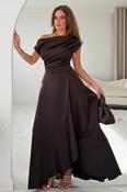 Florie Frill Wrap Maxi Dress Brown