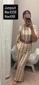 Cleo cream print traffic jumpsuit image