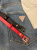BW7577LEA15 Black guess logo g belt image