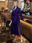 PURPLE PENELOPE TAFFETA MIDI DRESS