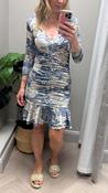 W4RK51KBAC2 guess patterned dress with frill detail image