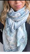 Guess blue print scarf AW5496VIS03 - BLU image