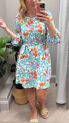 Purple green floral lilly traffic dress image