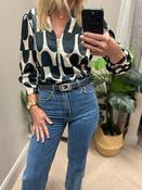 Silver / blue guess Prue Jewel reversible  Belt