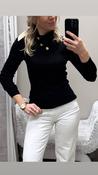 Guess black knit jumper with gold button detail w6rr07z2yk2-JBLK