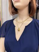 HEMATITE_A gold chain