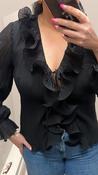 Guess chiffon ruffle blouse w6rh31wi342 image