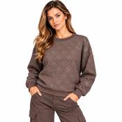 Guess brown  all over logo sweater w6bq14k6060 image