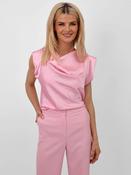 Suzy pink satin cowl neck top image