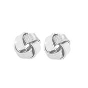 RUSSIAN KNOT SILVER EARRINGS. T623ECB image