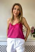 122861 salsa pink cami with lace sale image