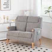 Lisbon 2 Seater Fabric Sofa - Latte