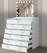 11 Drawer Dresser with Led Rainbow Lights