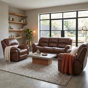 Farnham Power Electric Reclining  3+1+1 Sofa Suite- Tan image