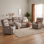 Savoy 3+1+1 Electric Sofa Suite - Taupe image