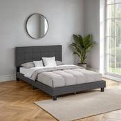 Arran 4'6" Double Bed - Grey Fabric