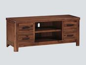 Andorra Straight TV Unit - Dark Acacia Wood