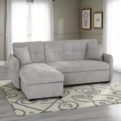Chelsea Corner Sofa Bed – Silver Grey Fabric