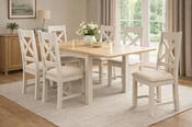 Windermere 140cm Butterfly Extension Dining Set (Table + 6 Chairs) - Painted image