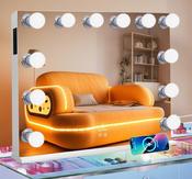Glam Landscape 12 Bulb Hollywood Makeup Mirror with Bluetooth