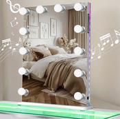 Glam Portrait 12 Bulb Hollywood Makeup Mirror with Bluetooth