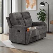 Guildford 2 Seater Recliner Sofa – Grey Fabric image