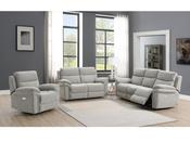 Harrow 3+1+1 Electric Recliner Sofa Suite - Light Grey