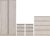 Malvern 2 Door Wardrobe Bedroom Set - Urban Snow