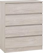Malvern 4 Drawer Chest - Urban Snow