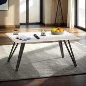Marlow Coffee Table - White Marble Effect/Black