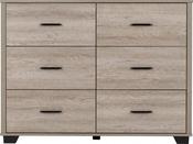 Oliver 6 Drawer Chest - Light Oak Effect