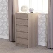 Paris 5 Drawer Chest - Smoked Ash Effect image