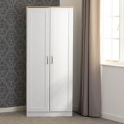 Portland 2 Door Wardrobe - White/Oak Effect