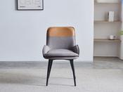 Redmond Dining Chair- Light Grey &amp; Tan (Pair)