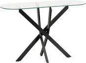 Sheldon Console Table - Clear Glass/Black image