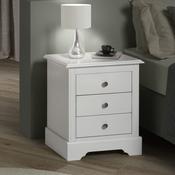 Stratford 3 Drawer Bedside - White image