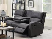 Silverton 3 Seater Sofa with Console - Dark Grey