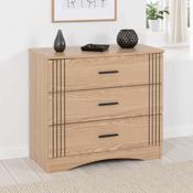 Tessa 3 Drawer Chest - Natural Oak Effect image