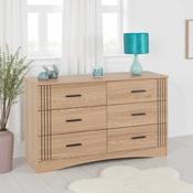 Tessa 6 Drawer Chest - Natural Oak Effect image