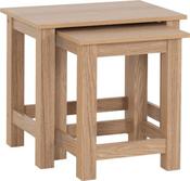 Tessa Nest of 2 Tables - Natural Oak Effect image