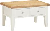 Windsor 2 Drawer Coffee Table - Ivory/Oak image