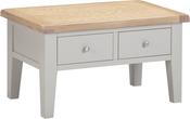 Windsor 2 Drawer Coffee Table - Pebble Grey/Oak image