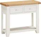 Windsor 2 Drawer Console Table - Ivory/Oak image