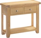 Windsor 2 Drawer Console Table - Natural Oak image