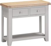 Windsor 2 Drawer Console Table - Pebble Grey/Oak image