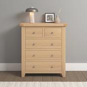 Windsor 3+2 Drawer Chest - Natural Oak image