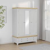 Windsor 3 Door 2 Drawer Wardrobe – Pebble Grey/Oak image