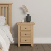 Windsor 3 Drawer Bedside - Natural Oak image