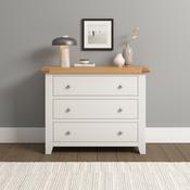 Windsor 3 Drawer Chest - Ivory/Oak image