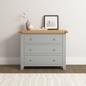 Windsor 3 Drawer Chest - Pebble Grey/Oak image